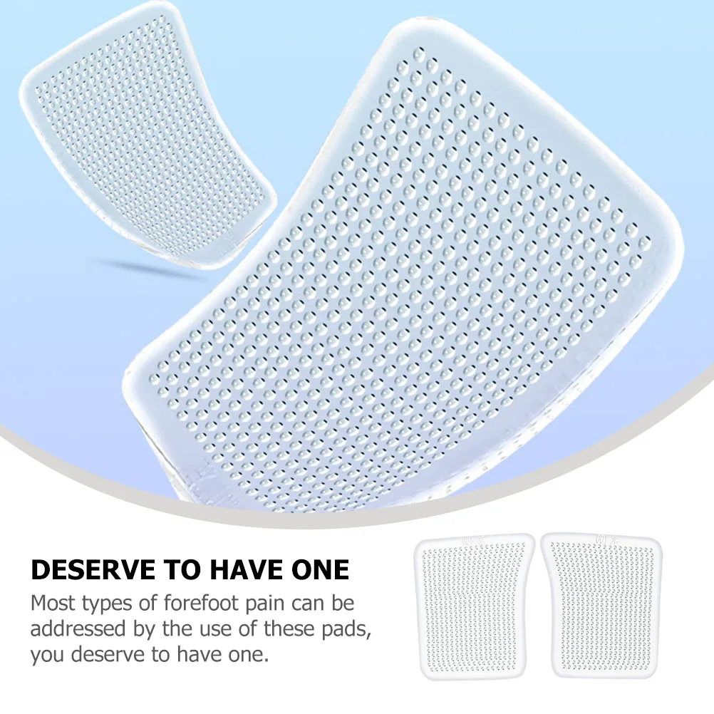 2 paia di cuscinetti trasparenti per l'avampiede Tacchi alti Mezze cuscini in gel Solette antiscivolo Protezione del piede Danza Corsa