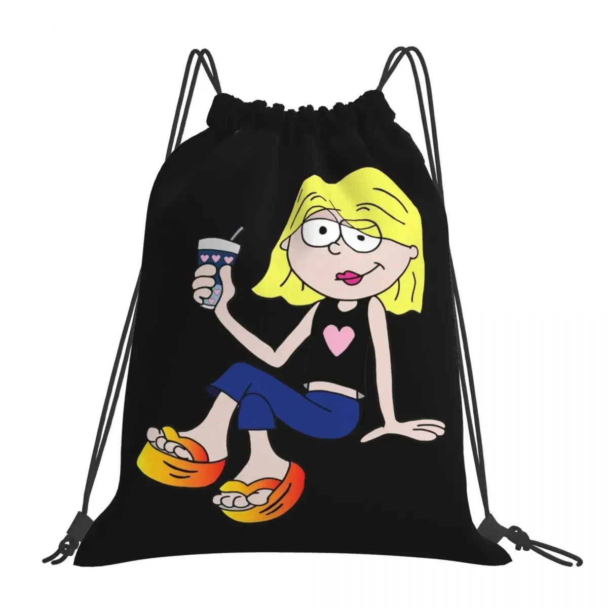 Lizzie Mcguire Backpacks Fashion Portable Drawstring Bags Drawstring Bundle Pocket Sports Bag Book Bags For Travel School