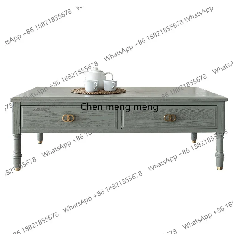 

American Style Coffee Table Living Room Full Suite Minimalist Tea Table Pastoral Mediterranean Furniture Combination