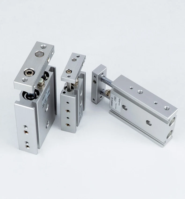 Doppelwellenzylinder der CXSM-Serie, Bohrung 6/15/20/25/32 mm, Hub 10/15/20/25/30/.../175/200/250/300 mm, pneumatischer Doppelstangenzylinder – Detail 8