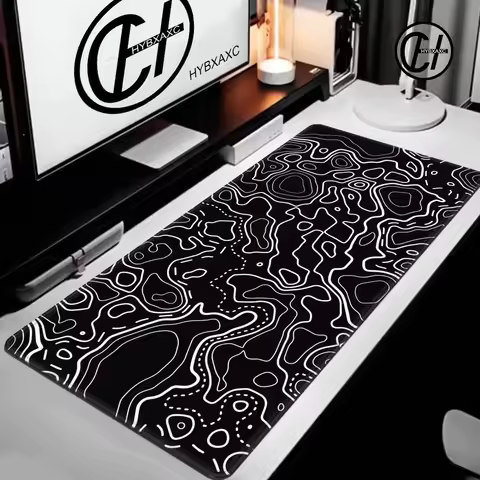 Large Black and White Gaming Mouse Pad Gamer Big Mouse Mat Computer Gaming Locking Edge MousePad 120x60cm Keyboard Desk Mice Pad