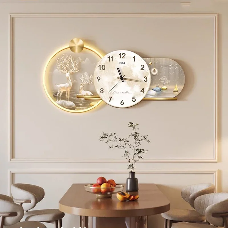 Digital Luxury Wall Clocks Living Room Art Mural Bedrooms Wall Watch Creative Design Silent Nordic Horloge Ornaments Home Decor