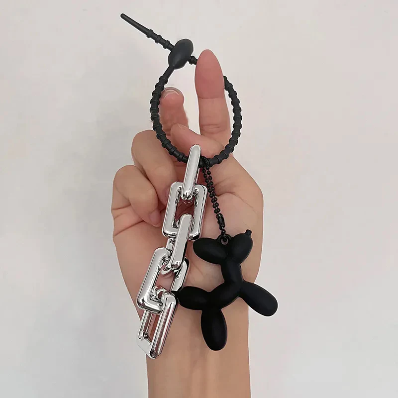 Popular Cute Cartoon Balloon Dog Keyring Couple Keychains Women Men New Car Holder Jewelry Gift Decoration Accessories