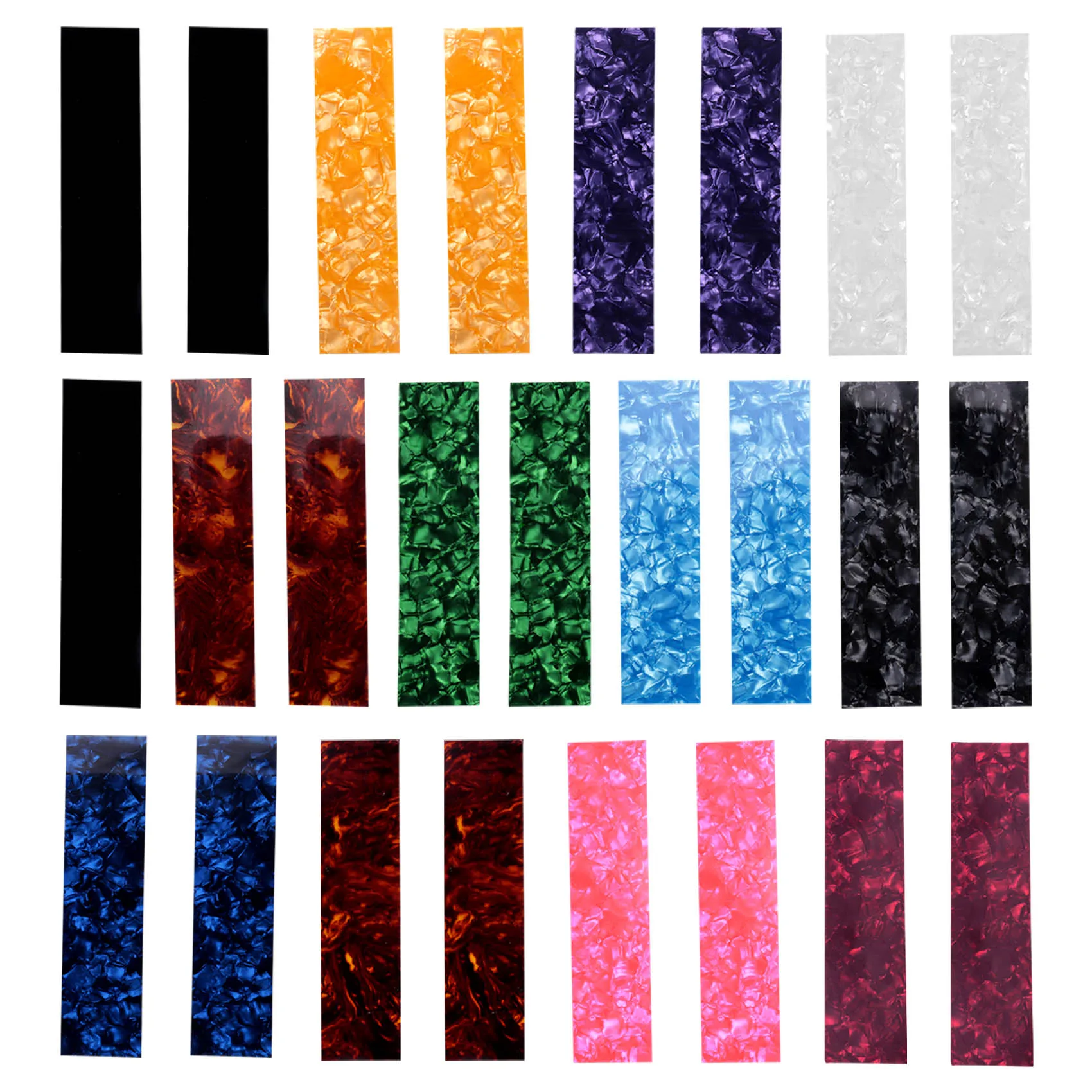 DIY Guitar Pick Punch Sheets Musicians Celluloid Guitar Pick Strips Three Thickness By 0.46/0.71/0.96cm Random Color