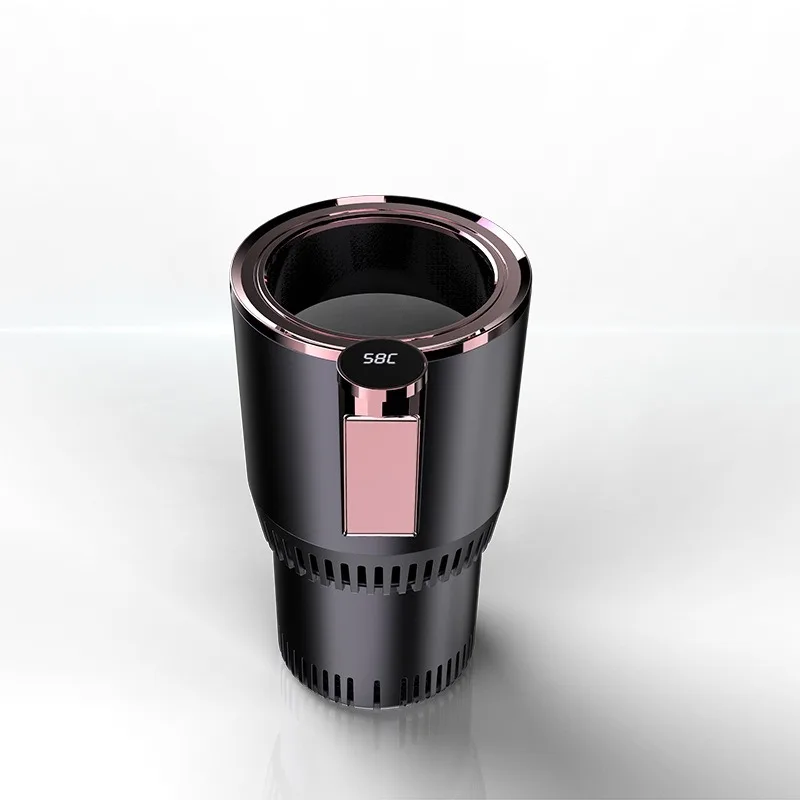 Car Hot and Cold Cup One-click Fast Cooling Heating Intelligent Temperature Display Heating Cup Portable Boiler Fast Delivery