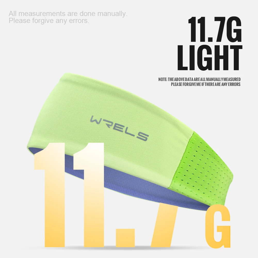 WRELS Sports Headband Ultralight Breathable Sweatband Mesh Cooling Running Hairband Non Slip Elastic Yoga Head Wrap Women Men