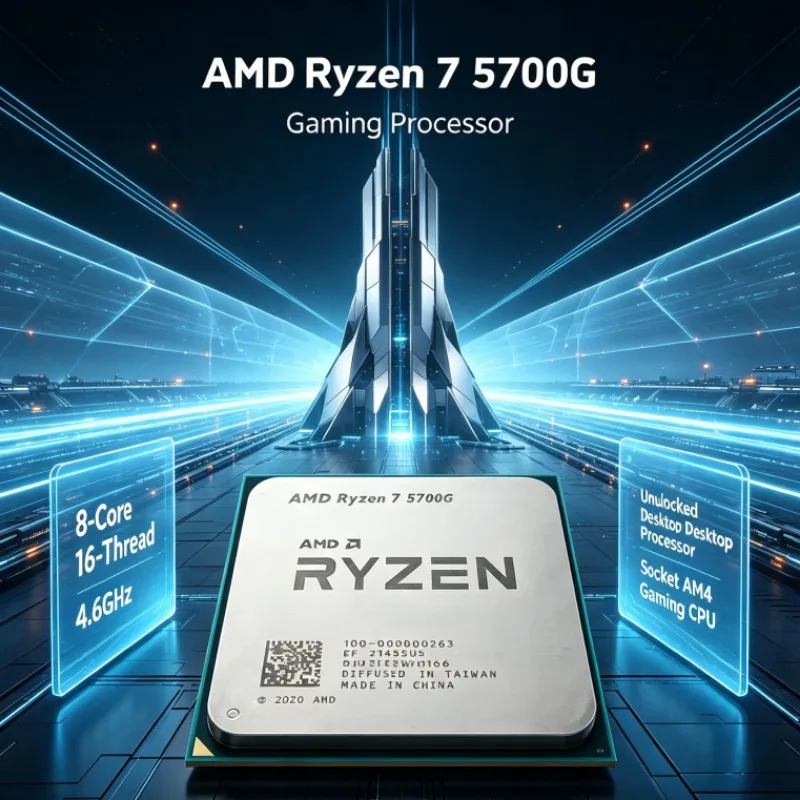 Ryzen 7 5700G R7 5700G 7nm Processor 100-000000263 4.6GHz 8 Cores 16 Threads 16MB L3 AM4