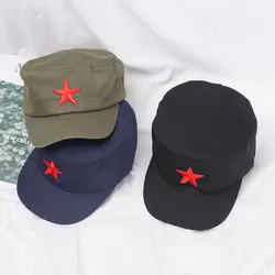 Classic Men Military Caps Men's Women's Fitted Baseball Sunsreen Caps Adjustable Red Star Army Hats Outdoor Casual Sports