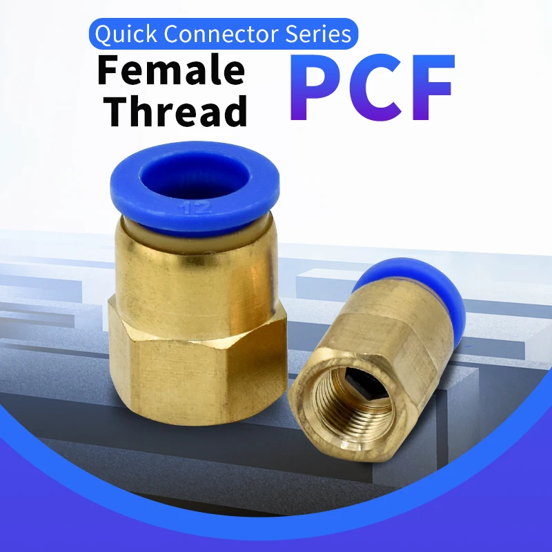 1/8'' 1/4'' 3/8'' 1/2'' Female thread Push In Fitting for Air Pipe joint Hose 4MM 6MM 8MM 10MM 12MM Pneumatic Connector Fittings