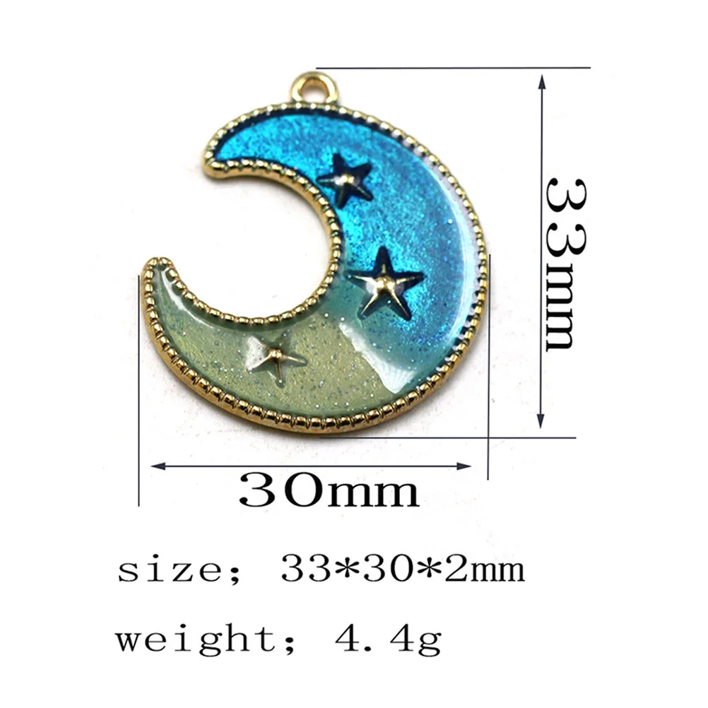

10 шт., подвески в форме полумесяца из сплава, шикарные аксессуары для самостоятельного изготовления ювелирных изделий для ожерелья, браслета, свитера, подвески
