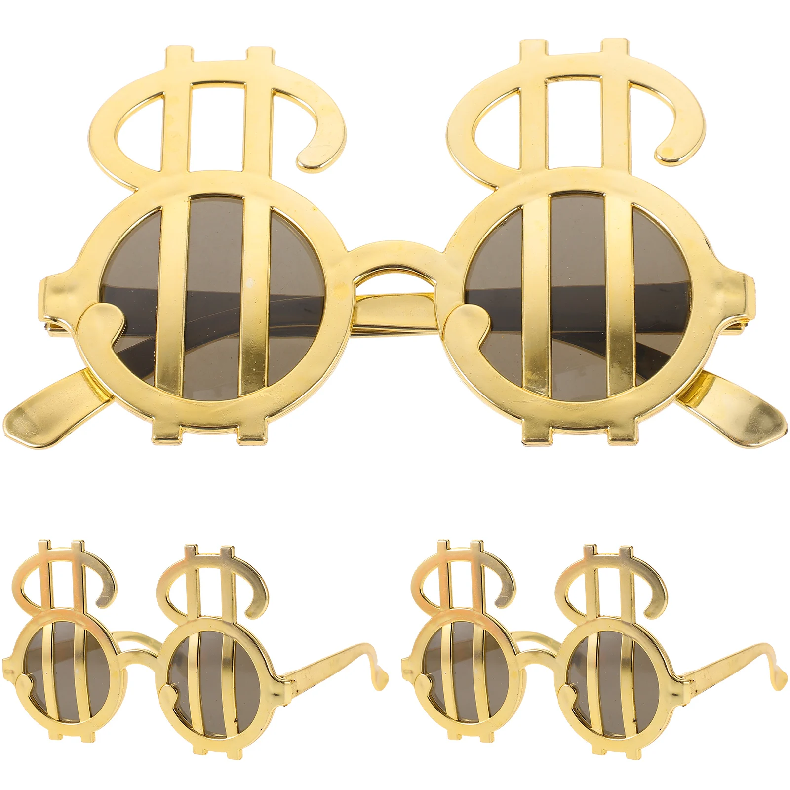 

3 Pcs Dollar Shaped Glasses Funny Spectacles Toddler Costumes Photo Booth Prop Sign Candy Eyewear Perfect for Party