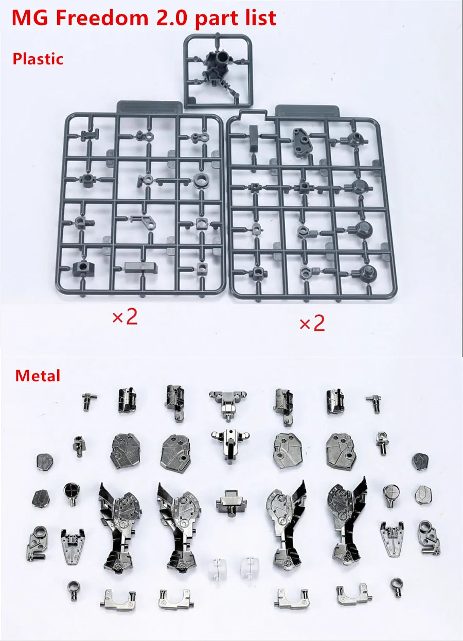 

ACE reinforced metal frame modified parts for MG 1/100 ZGMF-X10A Freedom 2.0 DA067