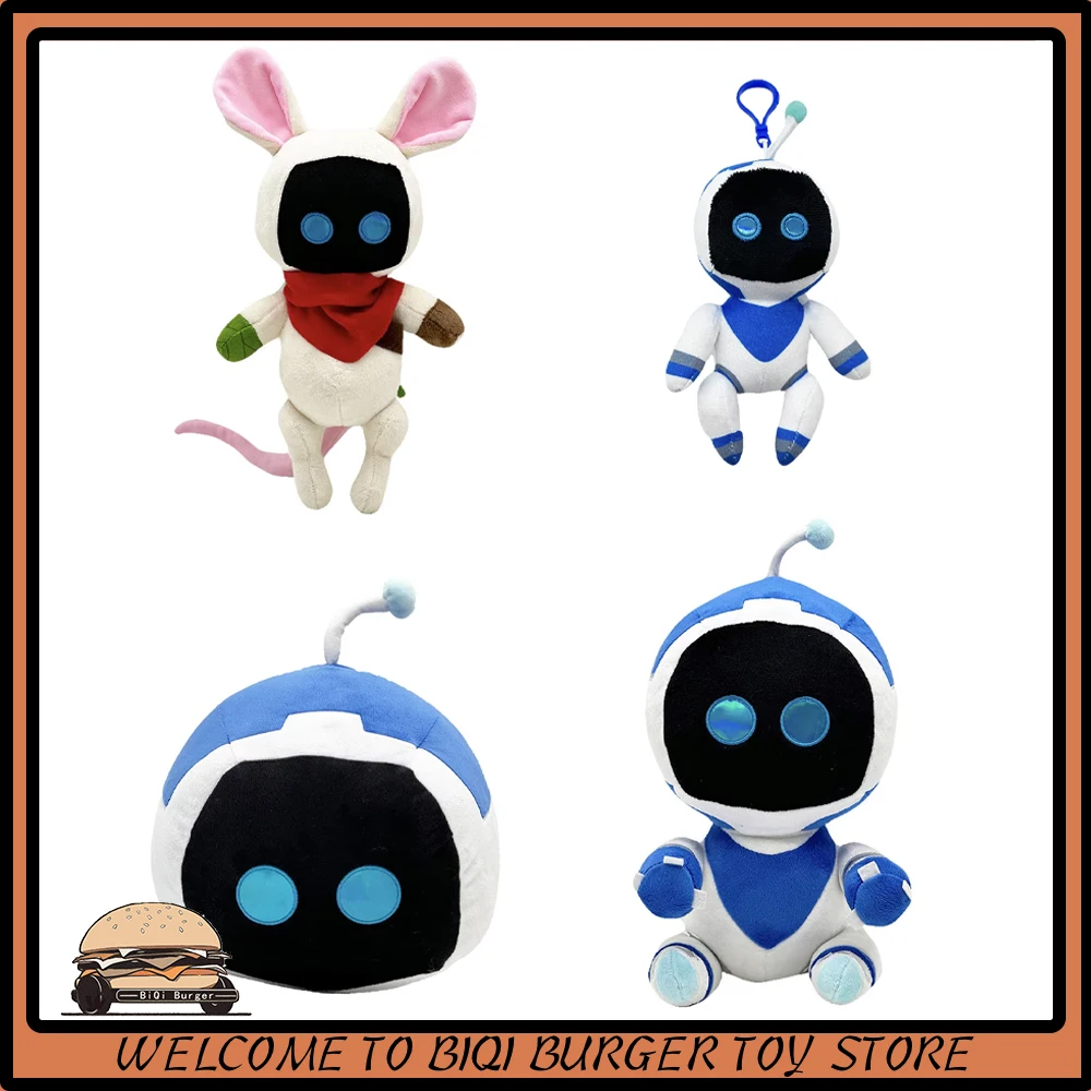 Astro bot boneca de pelúcia travesseiro chaveiro coelho espaço robôs boneca criativa bonito coleção modelo ornamento brinquedos presentes aniversário