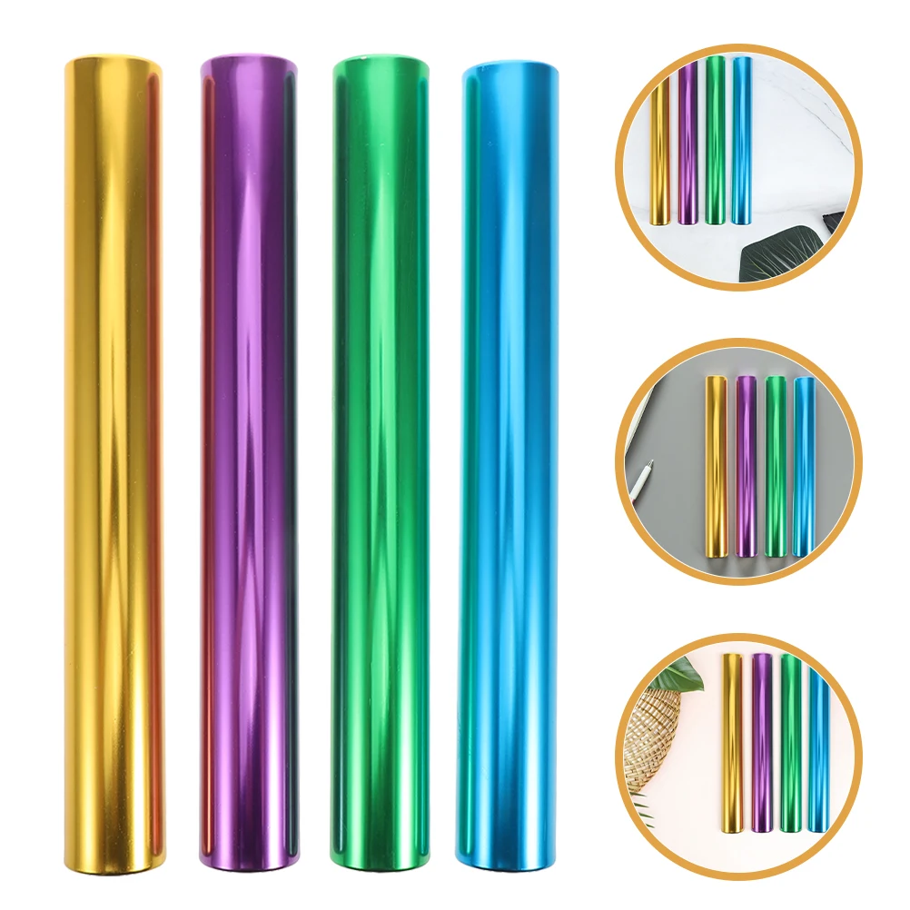

4 Pcs Aluminum Alloy Relay Rod Lightweight Sticks Racing Outdoor Sports Simple for Race Tool