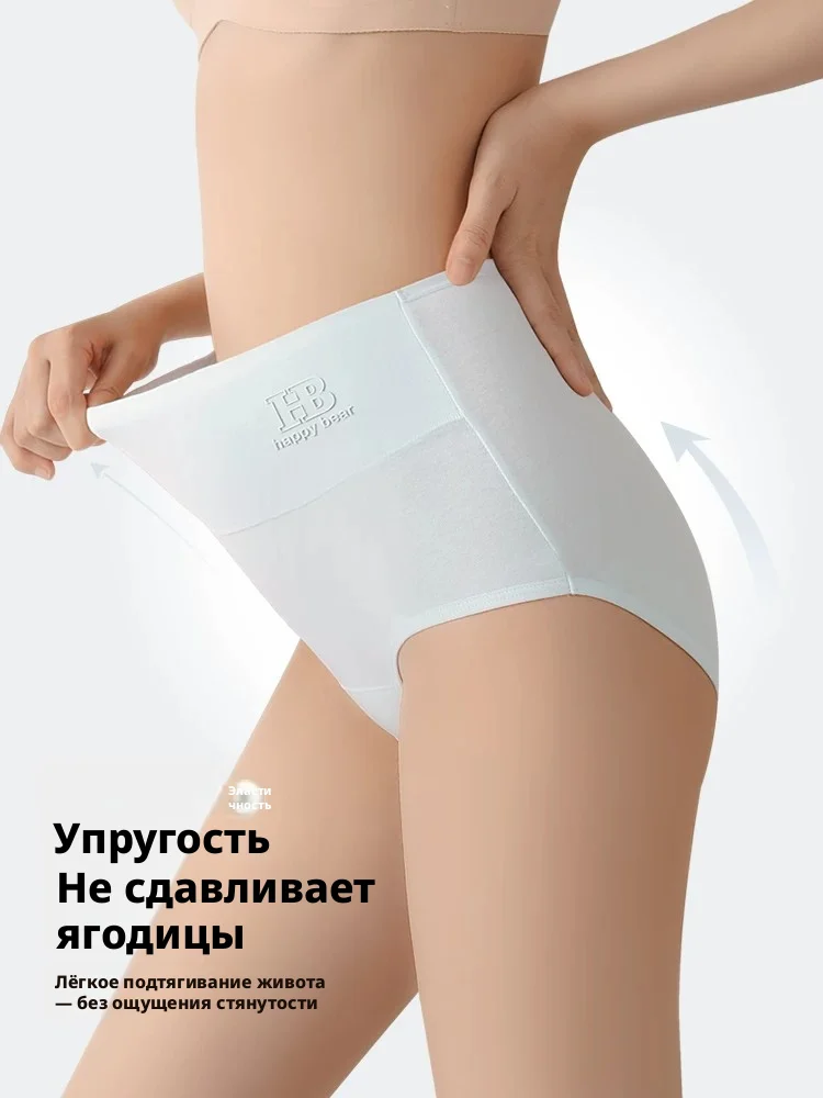 2026 New Women's High Waist Tummy Control Slimming Panties, Plus Size with Extended Cotton Gusset, Breathable Triangle Briefs