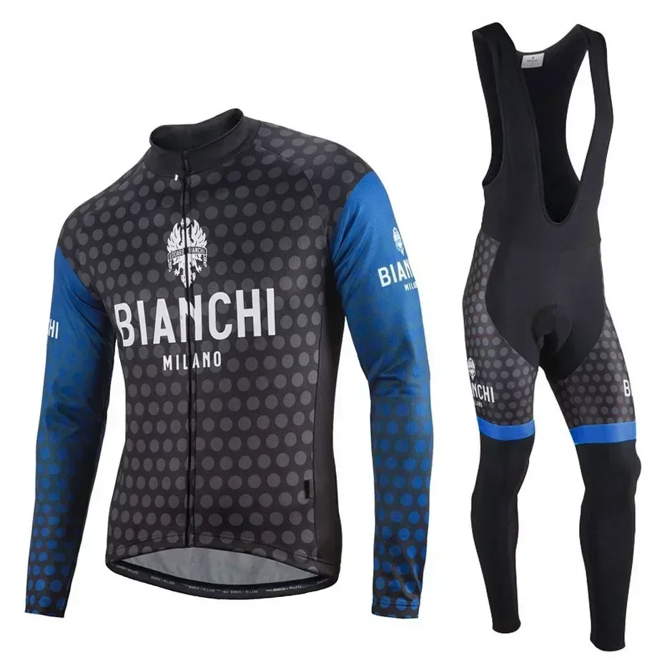 Autumn Long Sleeve Cycling Jersey Bib Pants Bike Clothes Racing Maillot Ciclismo Men's Breathable Bicycle Clothing Sets