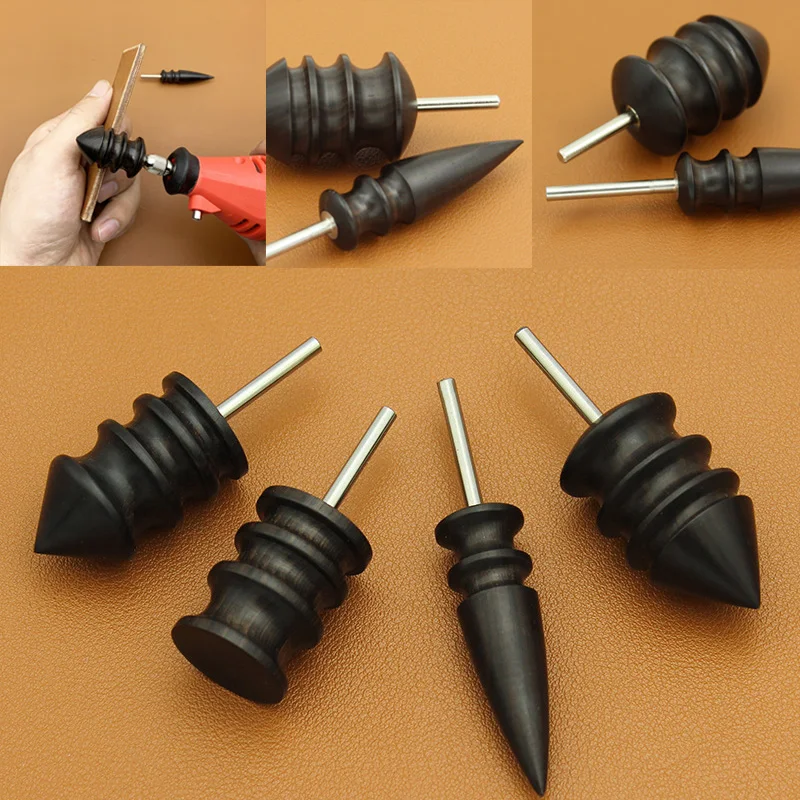 Lederen Rand Elektrische Polijsten Slicker Platte/Puntige Kop Sandelhout Leer Craft DIY Gereedschap Tip Burnisher Hout Slijpen gereedschap