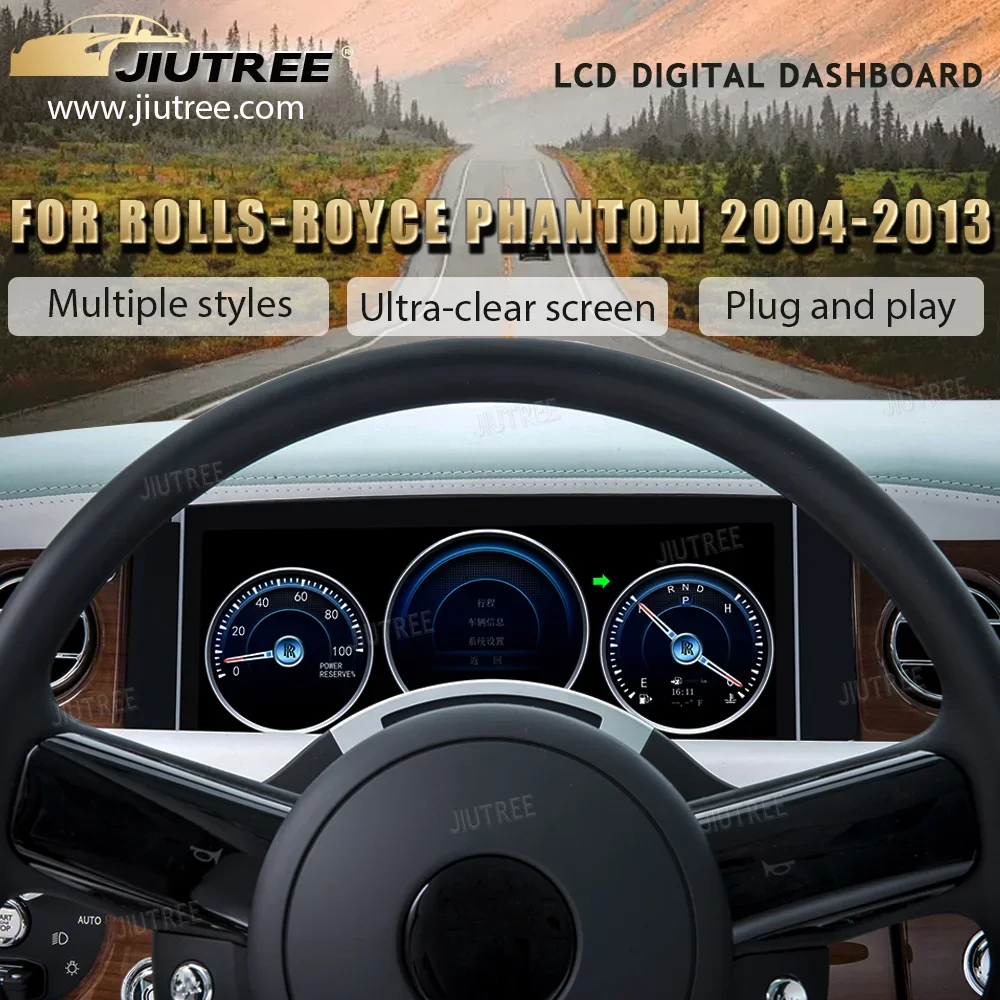 

Приборная панель, ЖК-дисплей, автомобильный кабин для Rolls-Royce Phantom Family 2004-2013, цифровой кластерный дисплей спидометра