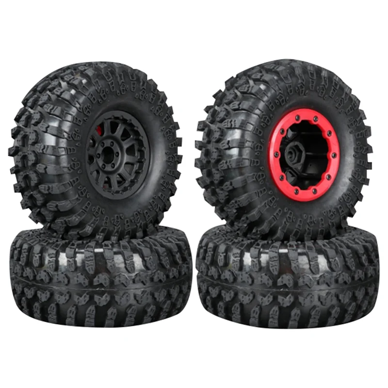 

4Pcs 2.2Inch Beadlock Wheel Rim Rubber Tire Tyre Set for 1/10 RC Crawler Car Axial SCX10 Wraith RR10 Capra Traxxas TRX4