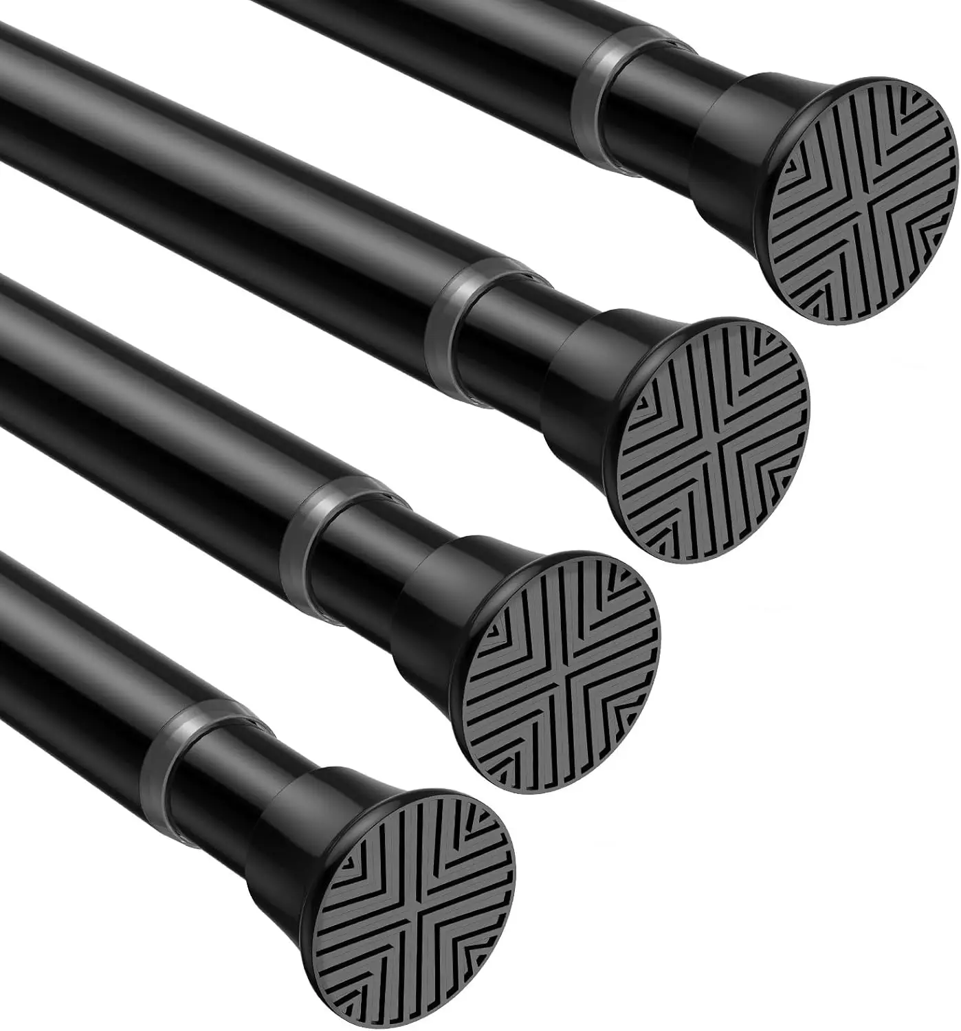 

Shower Curtain Rod 31 To 76 Inch,Black Tension Curtain Rod 7/8" Diameter Spring Loaded Curtain Rods No Drilling Shower Rods F