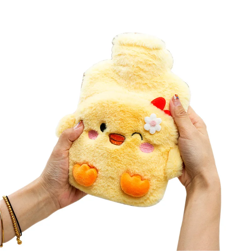 Reusable Winter Warm Heat Hand Warmer PVC Stress Pain Relief Therapy Hot Water Bottle Bag with Knitted Soft Cozy Cover