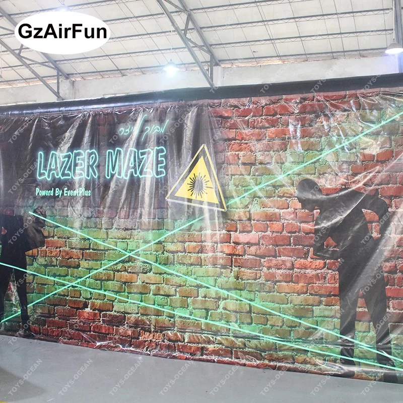 Commercial Inflatable Laser Tent Interactive Play System Game Arena Warp Speed Arena GZAIRFUN X-180 PVC Easy Setup