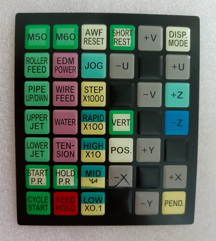 Fanuc wire edm membrane sheet (keyboard mask) A98L-0001-0992#E keyboard panel control panel for Fanuc DWC-iA,iB,iC