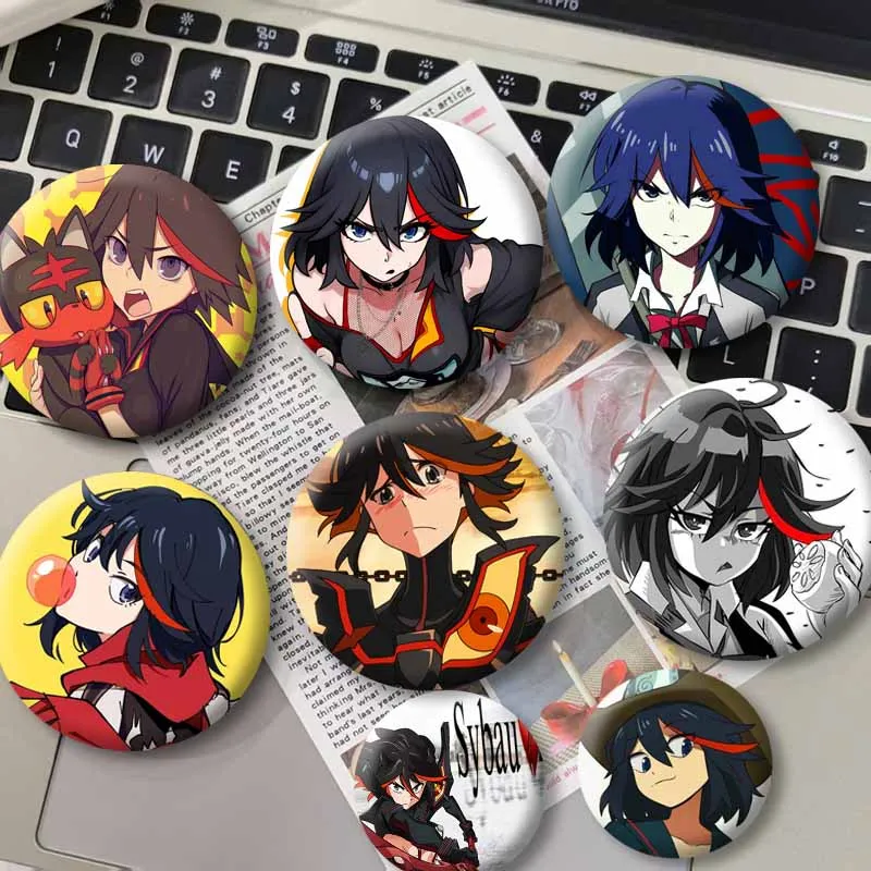 Cute Anime Peripheral Kill La Kill Brooch Ryuko Matoi Cartoon Badge Nijigen Button Pins Backpack Jewelry Accessories Toys Gifts