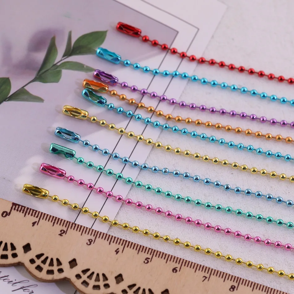 Shiny Electrophoretic Bead Chain, DIY Jewelry Accessories