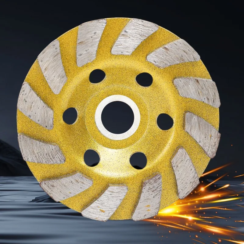 Diamonds Grinding Pad Safety Golden Tough Stone Grinding Efficient Stable Concrete Surfacing Easy Use Floor Wall Renovation Tool