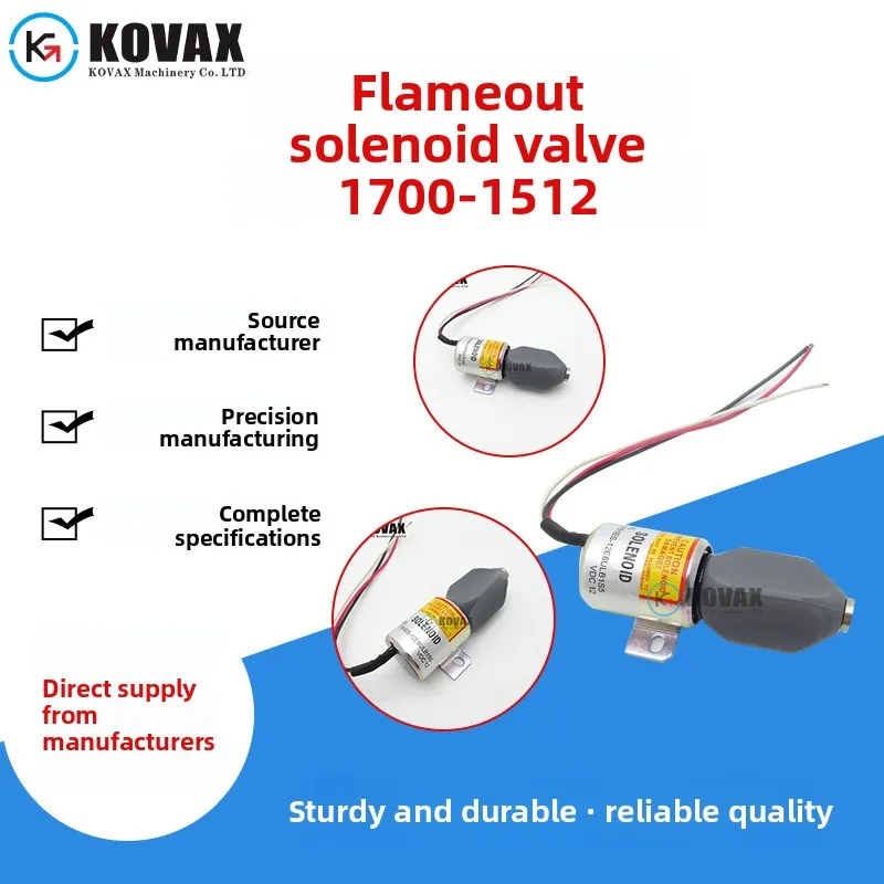 

1751ES-12E6ULB1S5 12V shutdown solenoid valve 1700-1512 excavator parts manufacturer wholesale
