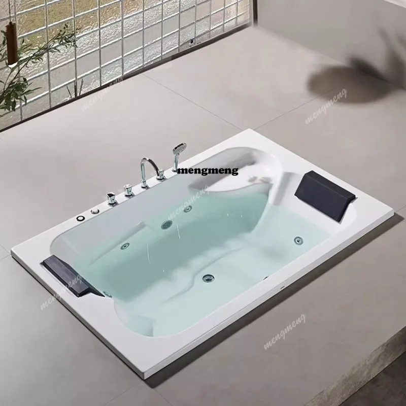 Picture 5: Recessed rectangular double massage tank Household bathtub Acrylic outdoor hot spring