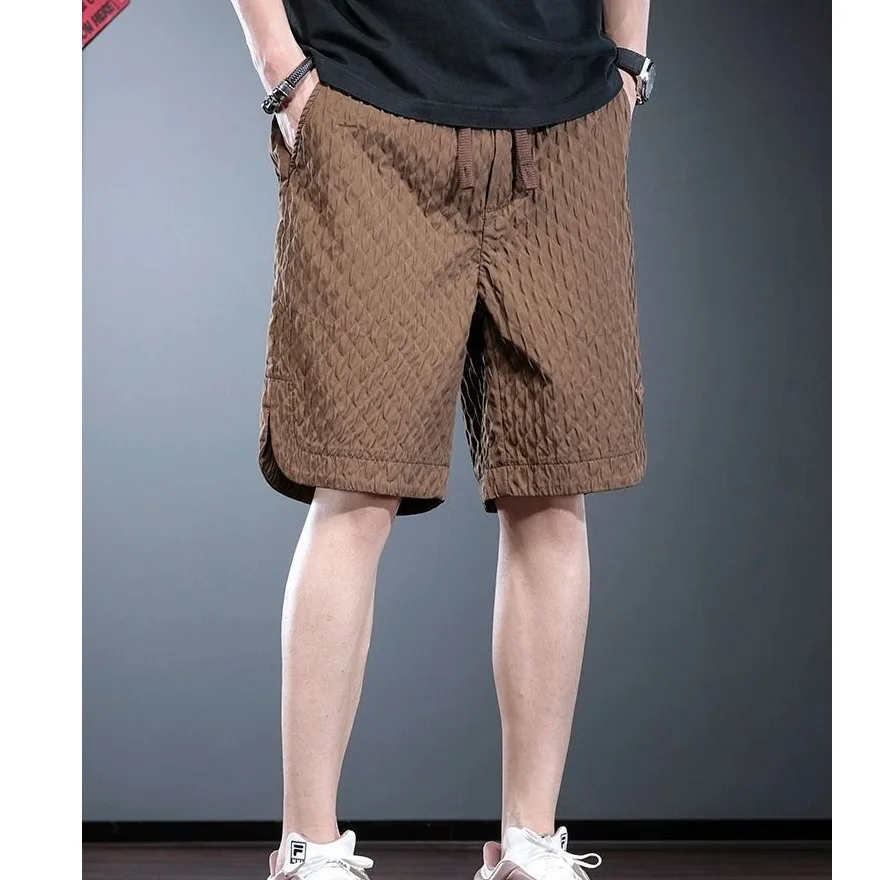 

너 коричневые мужские свободные широкие брюки повседневные брюки пять четвертей Briti Preppy летняя пляжная одежда на шнуровке модные orts