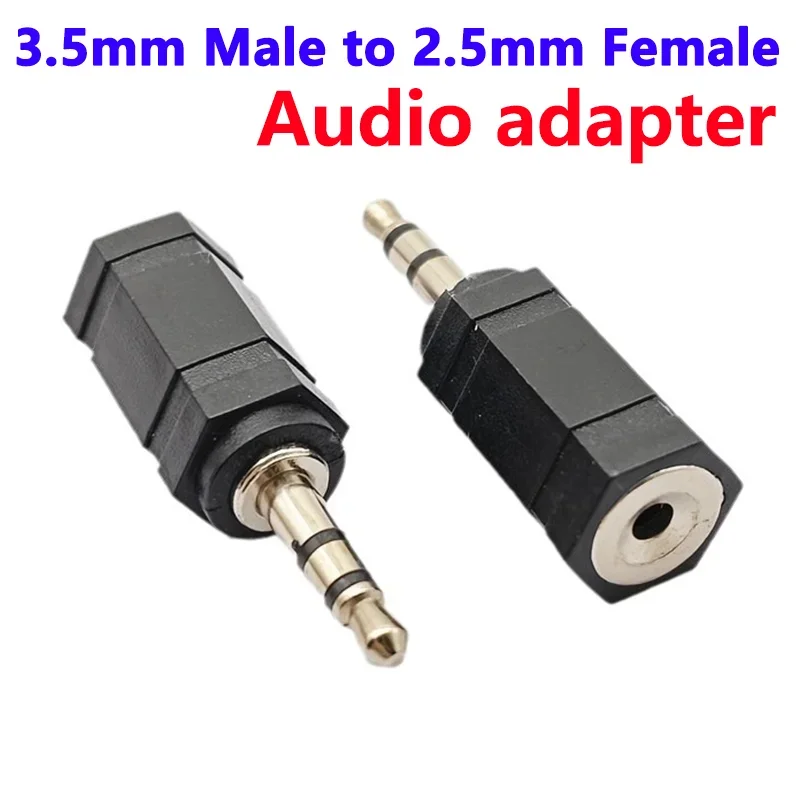 5PCS 3.5mm Stereo Jack Male Plug 3.5mm To 2.5mm Female Plug Converter For Audio PC Phone Headphone Earphone Adapter Cable Jack