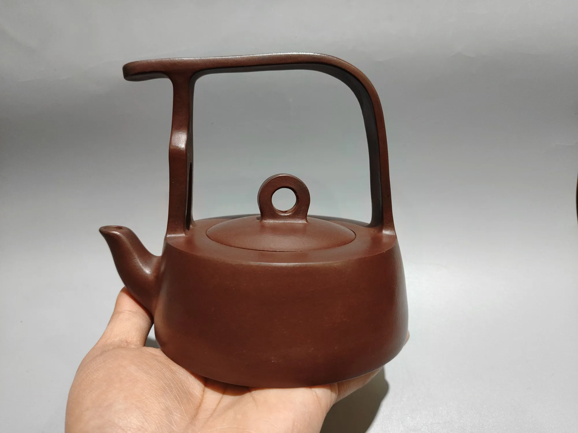 Purple Clay Pot Old Purple Mud Partridge carrying beam pot Key shaped pot Kettle Teapot Pot Tea Tasting Tea Ceremony