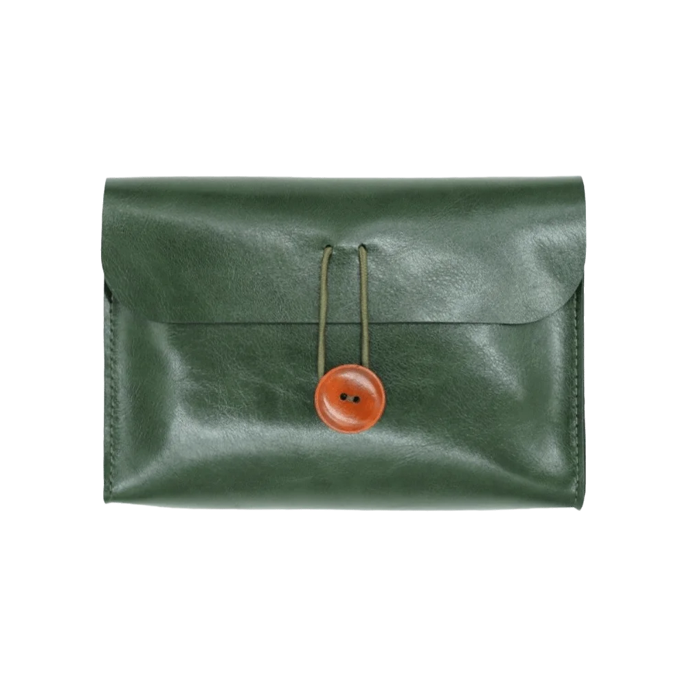 Minimalist‌ Soft PU Leather Cosmetic Bag Button Closure Lightweight Makeup Organizer Bag Waterproof Beauty Case for Women