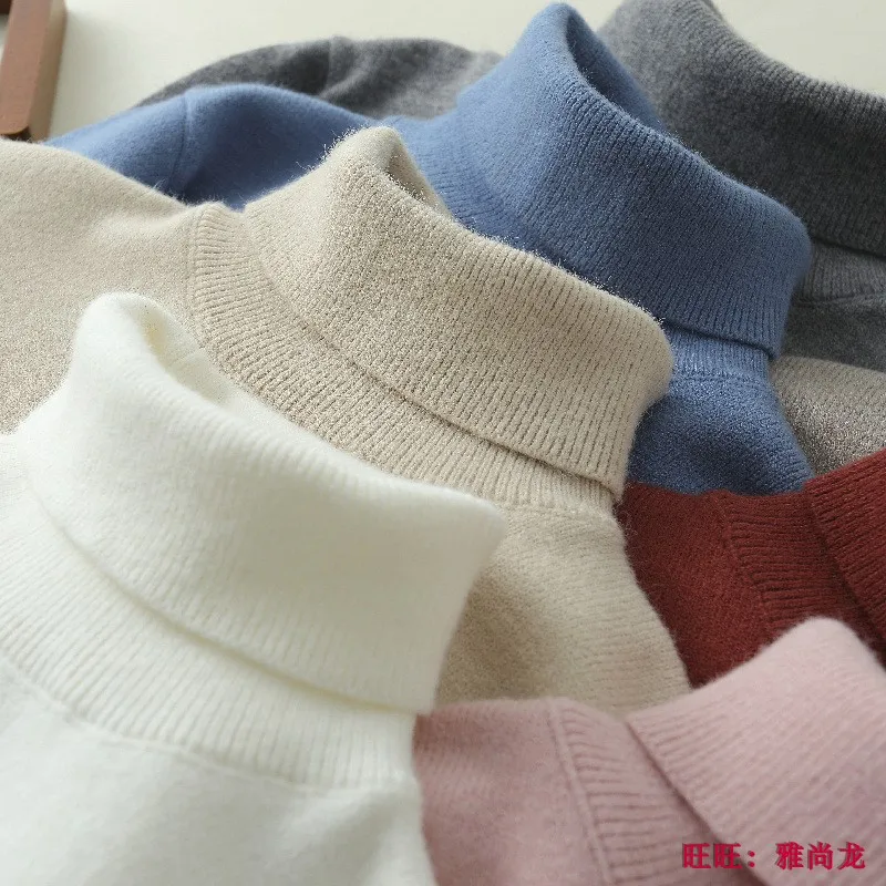 Children\'s Clothing Girls Cashmere Sweater Warm Pullover Tops Winter Kids\' turtleneck jacket Boy woollen Knitted Sweater