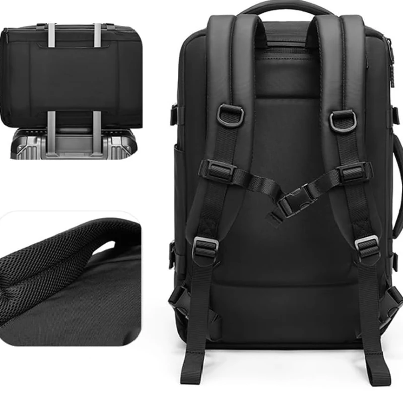 60L Vacuum Compression Backpack Waterproof Travel Bag Airback Expandable Laptop Business Backpack Luggage Bag With Vacuum Pump