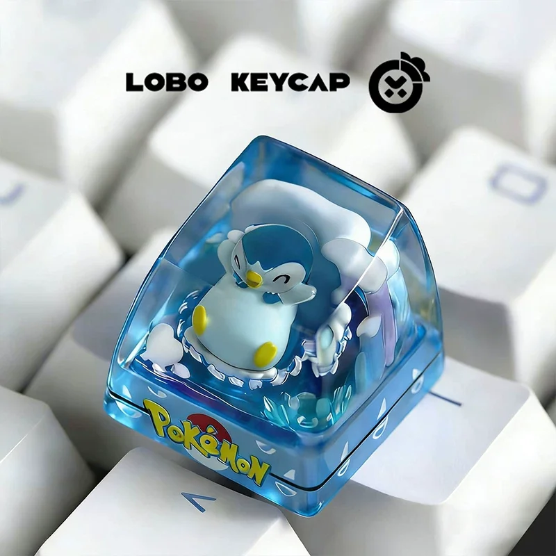 Teclado Mecânico com Tecla Decorativa de Anime Poke Mon, Presente Personalizado em Resina, Tecla Única Criativa e Fofa