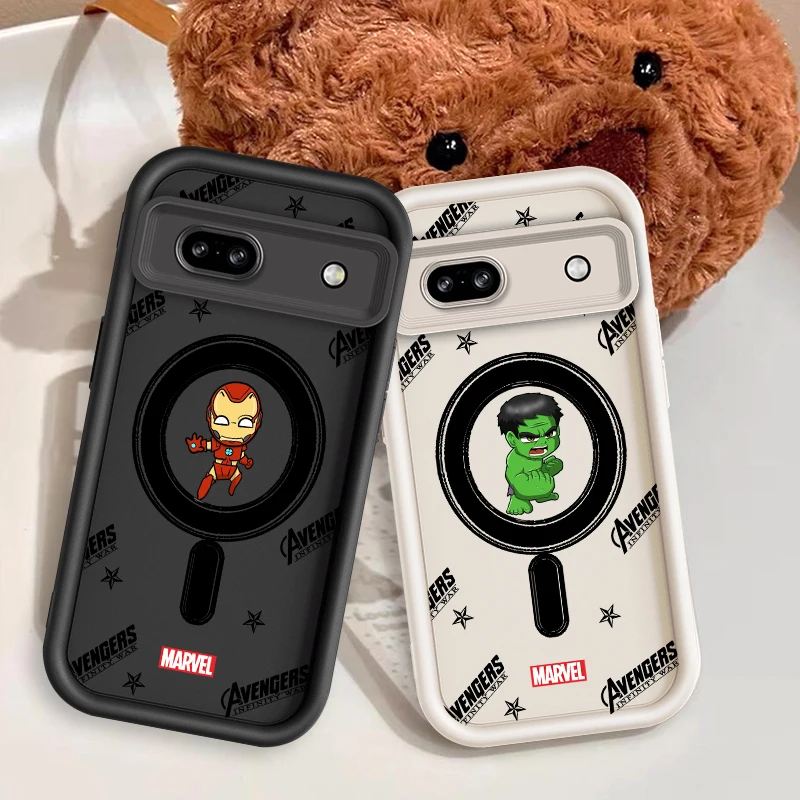 Marvel Cartoon Heroes For Google Pixel 9 8A 8 7 7A Pro XL 5G Eye Ladder Phone Case Soft TPU Shockproof Cover