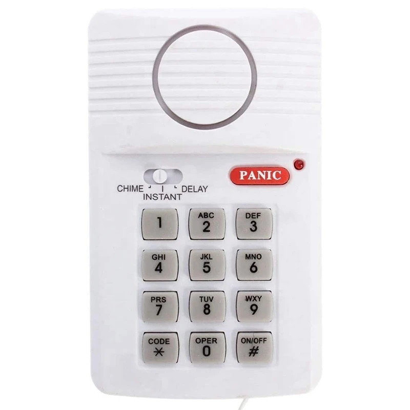 

2025 New-2X Loud Wireless Door Alarm Security Pin Panic Keypad For Home Office Garage Shed