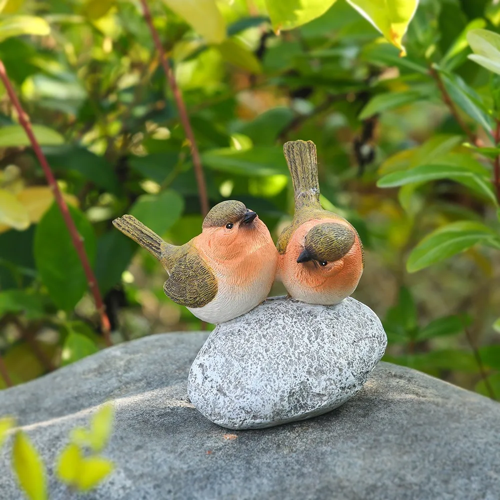 

Весенне-летняя мини-статуя птицы, изделия из смолы, водонепроницаемая фигурка счастливого птицы, реалистичная статуя животного, украшение стола