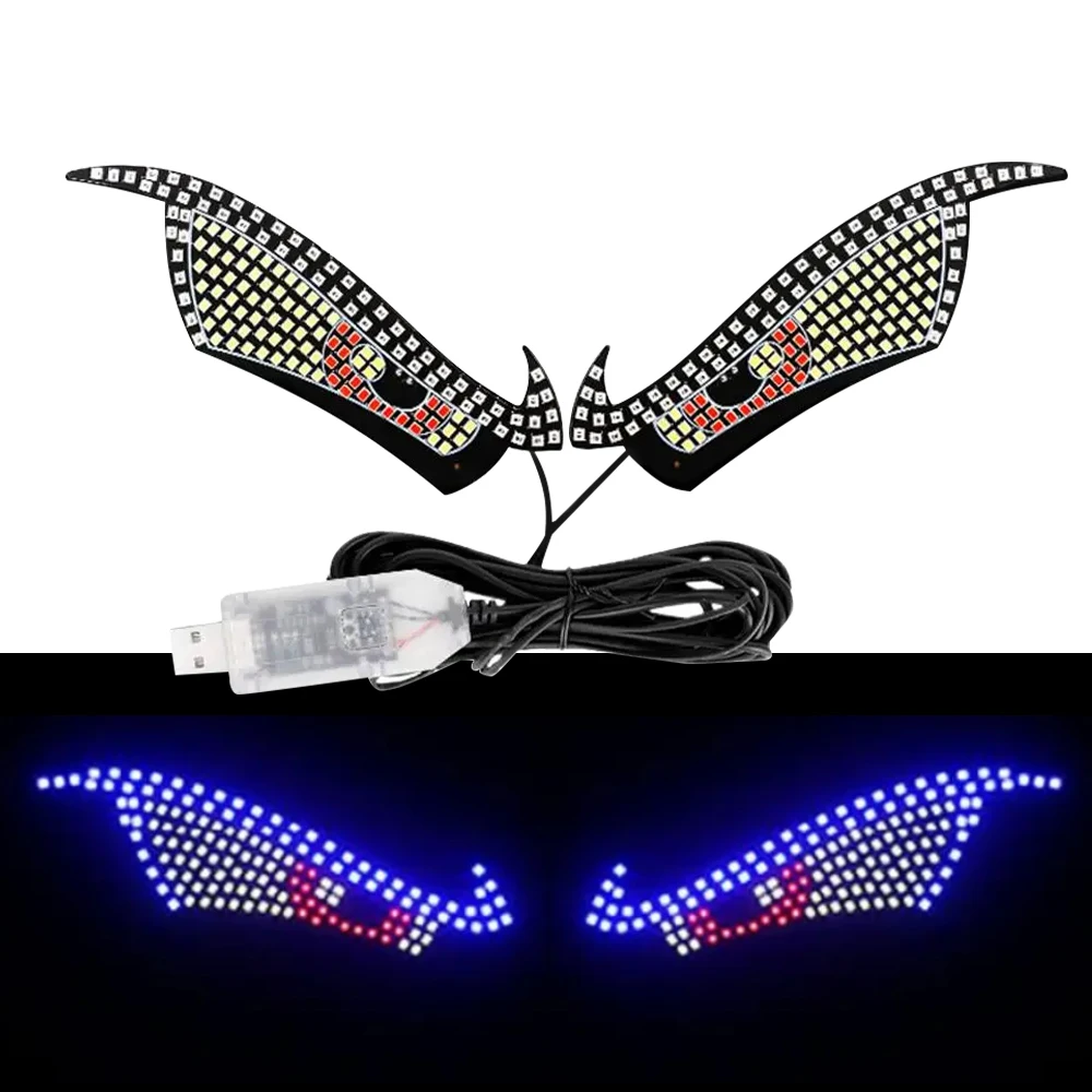 Car Devil Eyes Light Led Soft Screen DIY Colorful Car Windshield Dynamic LED Smart Phone App Control Flexible Matrix Screen
