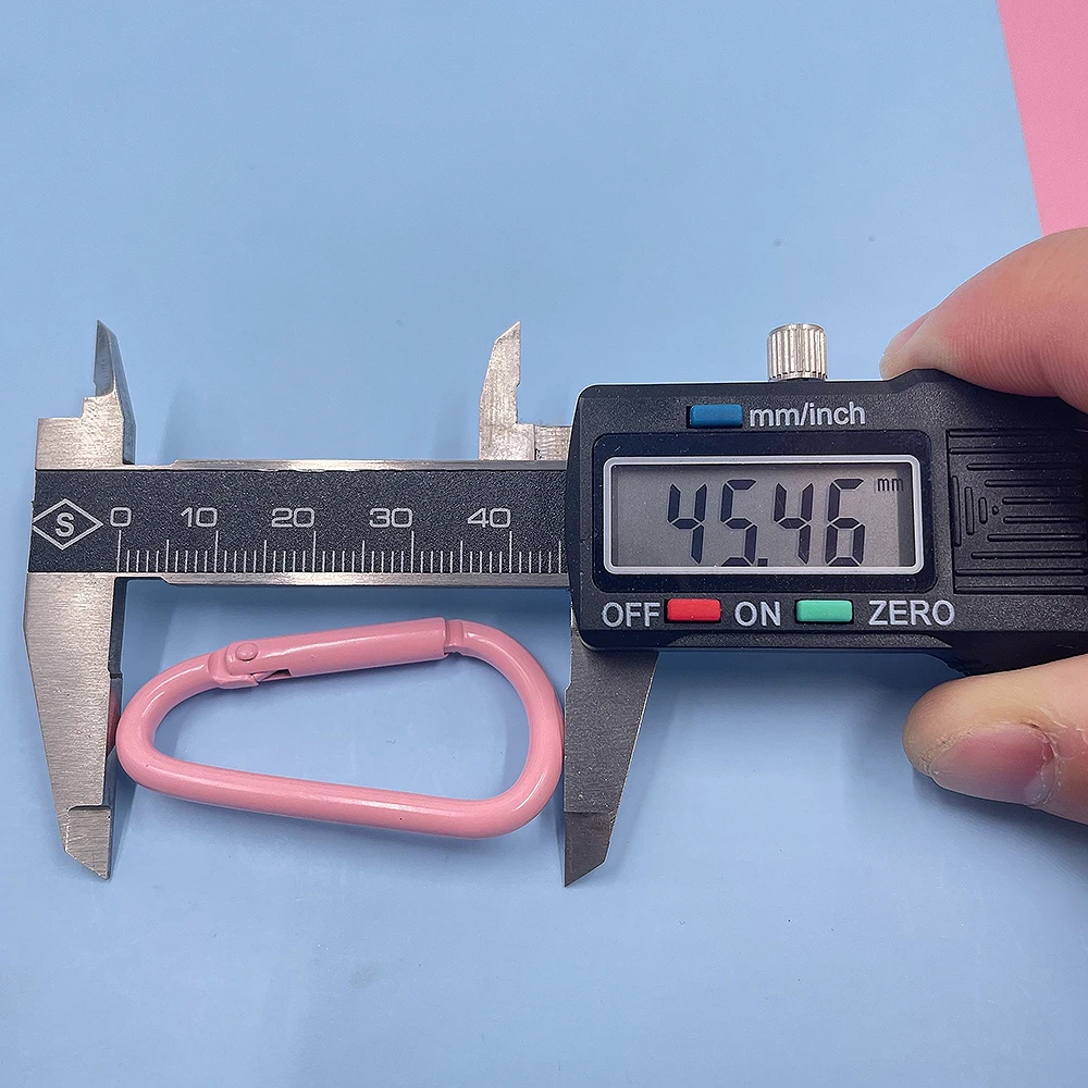5 Stück/Set Aluminiumlegierung D-Karabinerhaken Campingausrüstung Rucksack Wasserflaschenhaken Schlüsselanhänger Schlüsselring Schnapphaken – Detail 6