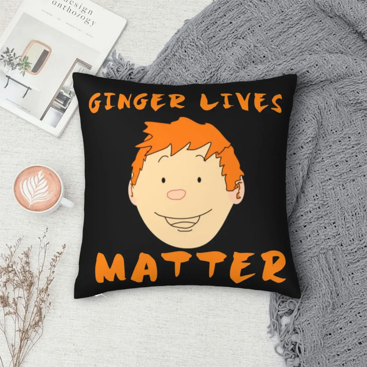 Квадратный чехол для подушки Ginger Lives, с принтом имбиря и гордости, чехол из полиэстера и льна, декоративный чехол для подушки, чехол для автомобильной подушки