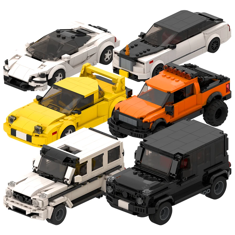 2024 Hot MOC Speed City Car Champion Racer Classic Supercar Building Blocks Brick Racing Super Technique Creative Garage DIY Set