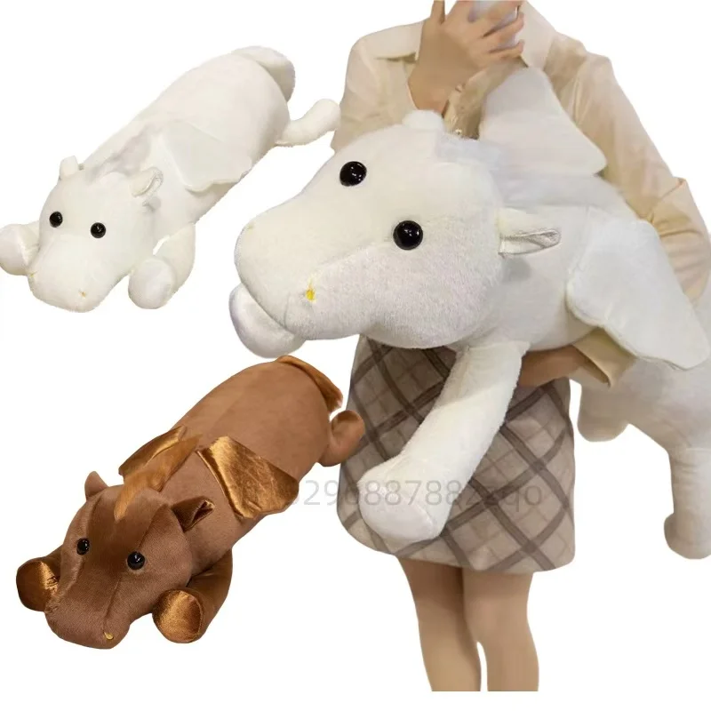 

New Angel White Horse Wings Doll Plush Animal Soft Long Office PillowBaby Comfort All saints Christmas Birthday Gift Party Decor