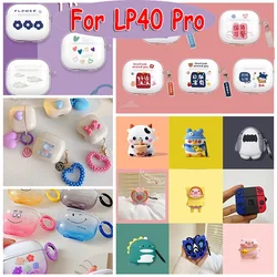 Cartoon Cover for Lenovo LP40 Pro Case for LP40 Pro Cover Earphone Protective Skin Cute Clear Case for Thinkplus Earphone Funda