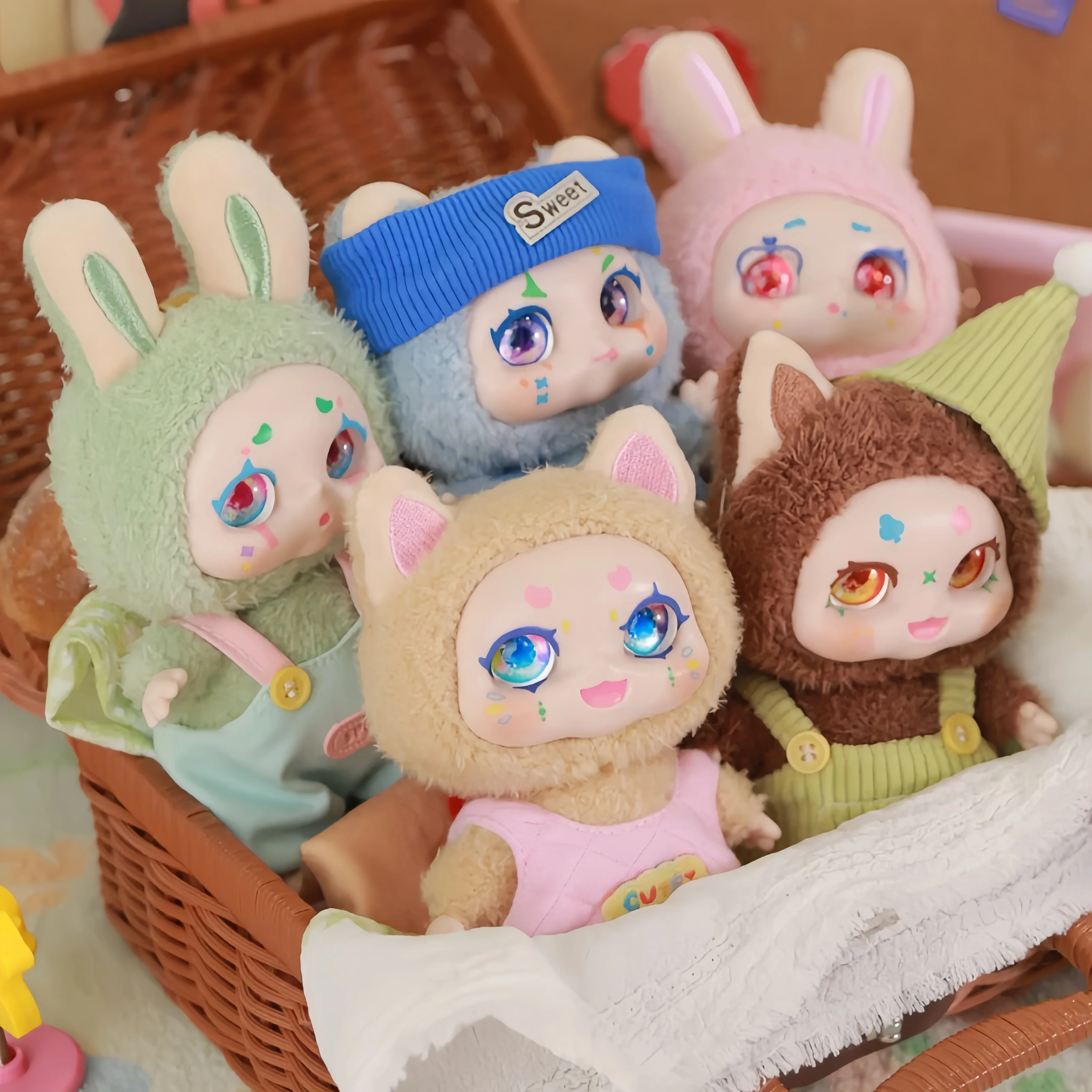 

Genuine Mimon Series Blind Box Plush Toy Cute Anime Figure Desktop Ornament Cartoon Room Decoration Universal Gift for Adults