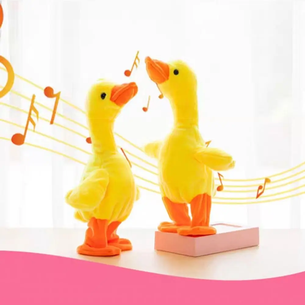 138 pato parlante con música, juguete eléctrico de felpa suave para caminar, pato de peluche educativo multifuncional, pato que canta, juguete de aprendizaje para bebé